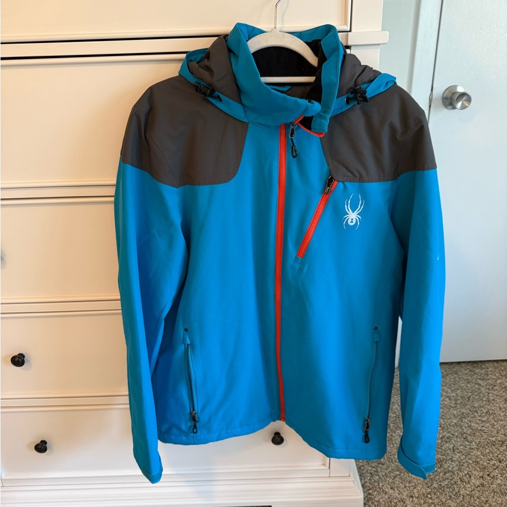 Spyder Men's Blue and Gray Jacket